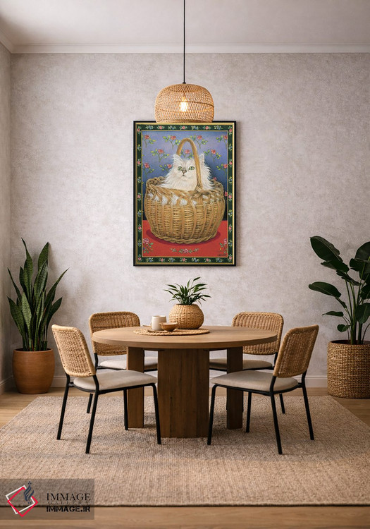 تابلو دکوراتیو بنجی در یک سبد اثر آیوری کتس - D4B