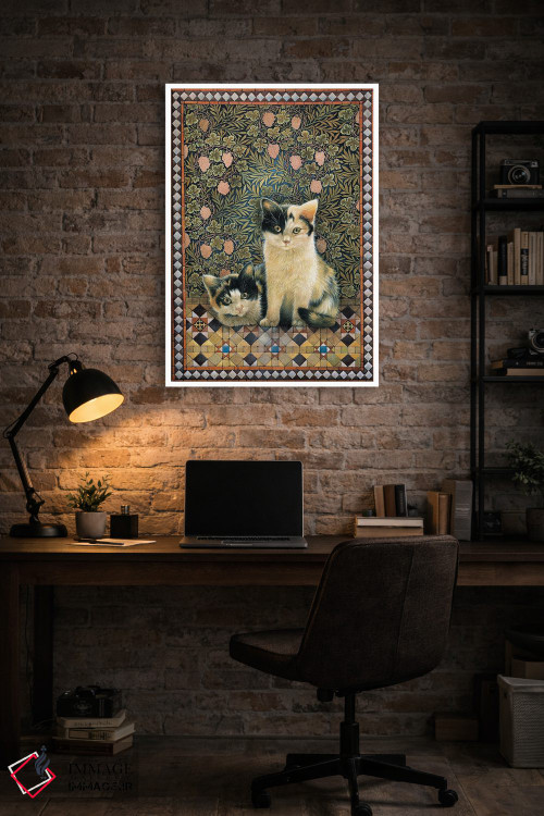 تابلو دکوراتیو گربه های دانا اثر آیوری کتس - D3W