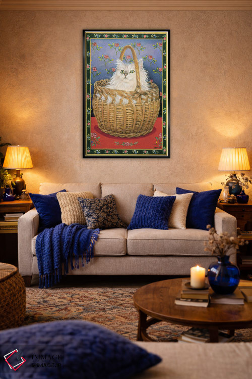 تابلو دکوراتیو بنجی در یک سبد اثر آیوری کتس - D5B