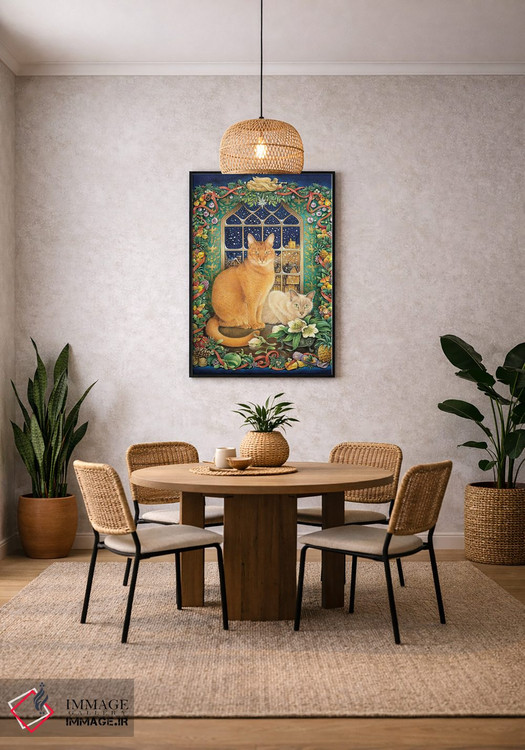 تابلو دکوراتیو Pasha And Pushkin,گربه های جون، پاشا و پوشکین اثر آیوری کتس - D4B
