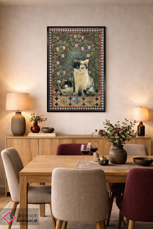 تابلو دکوراتیو گربه های دانا اثر آیوری کتس - D5B