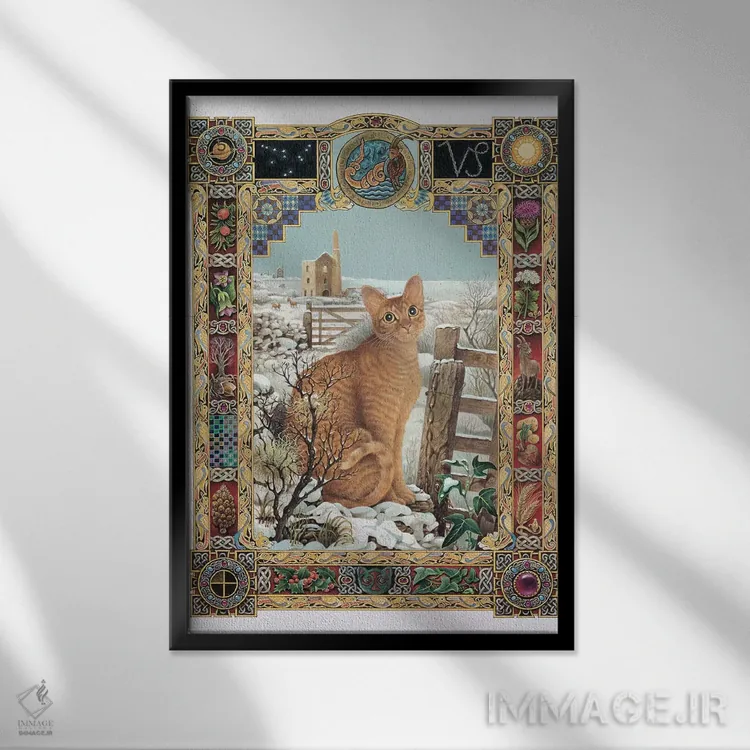 تابلو دکوراتیو برج جدی اثر آیوری کتس - نمای قابدار مشکی