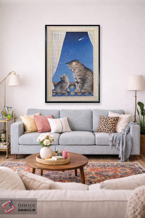 تابلو دکوراتیو مینتاکا با مادرش لوسی اثر آیوری کتس - D2B