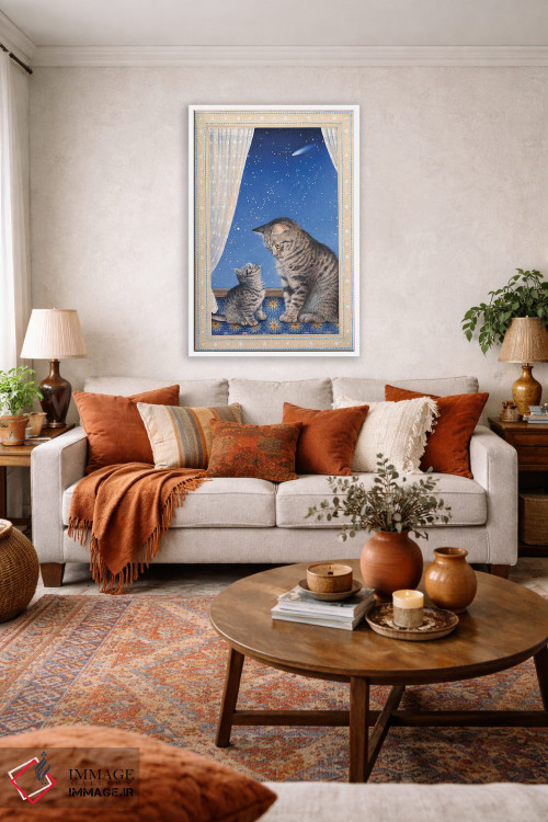 تابلو دکوراتیو مینتاکا با مادرش لوسی اثر آیوری کتس - D3W