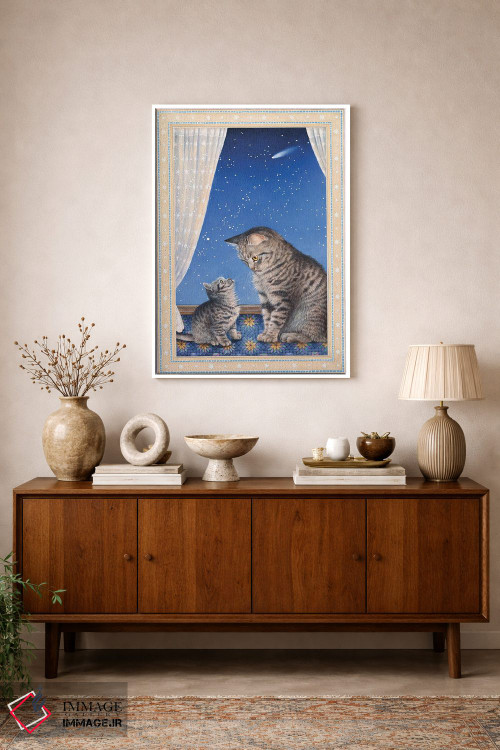 تابلو دکوراتیو مینتاکا با مادرش لوسی اثر آیوری کتس - D1W