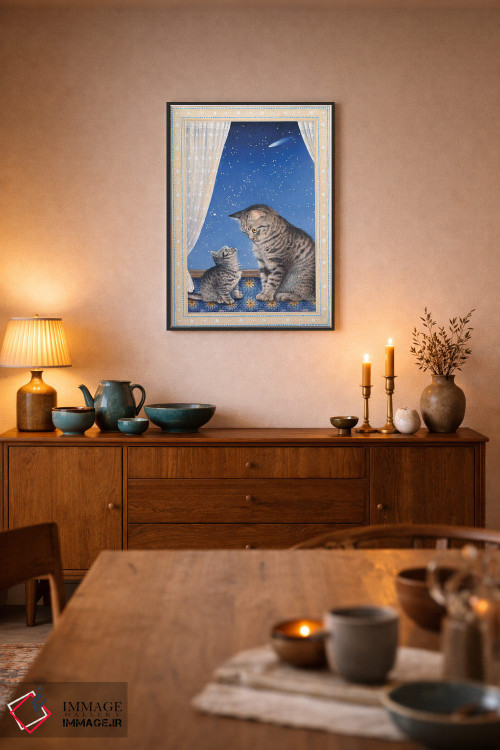 تابلو دکوراتیو مینتاکا با مادرش لوسی اثر آیوری کتس - D6B