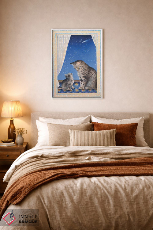 تابلو دکوراتیو مینتاکا با مادرش لوسی اثر آیوری کتس - D5W