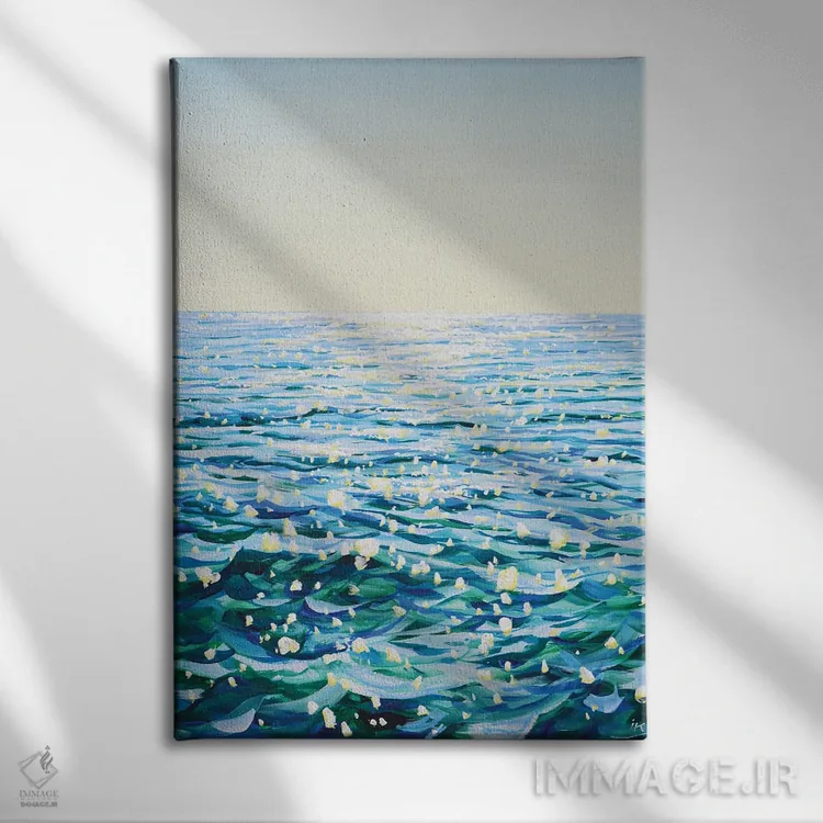 تابلو دکوراتیو نور اقیانوس در روز صاف اثر ایرینا کاستسووا - نمای روبهرو روی دیوار