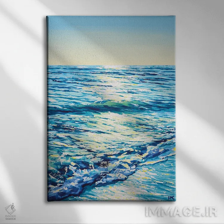 تابلو دکوراتیو دریا III اثر ایرینا کاستسووا - نمای روبهرو روی دیوار