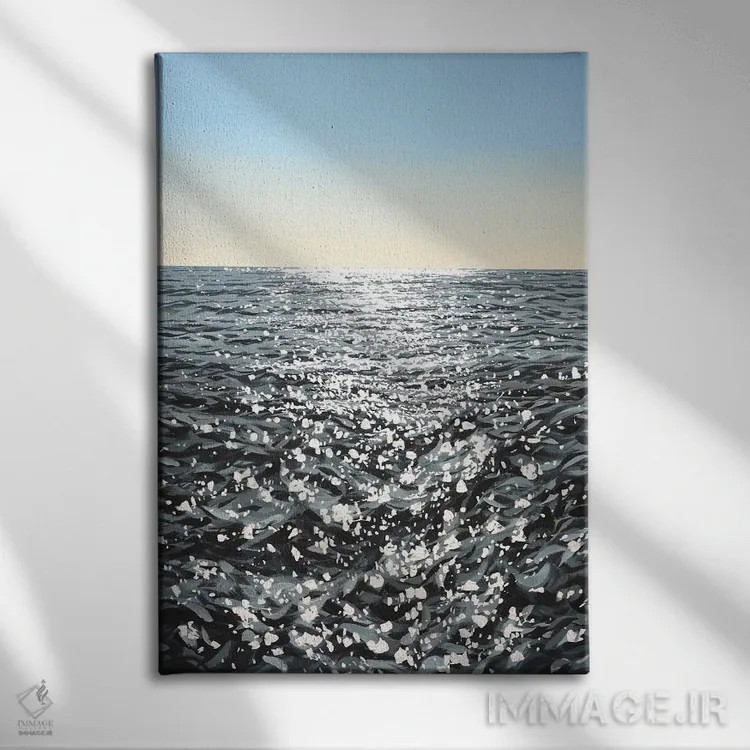 تابلو دکوراتیو نور آسمان اقیانوسی II اثر ایرینا کاستسووا - نمای روبهرو روی دیوار