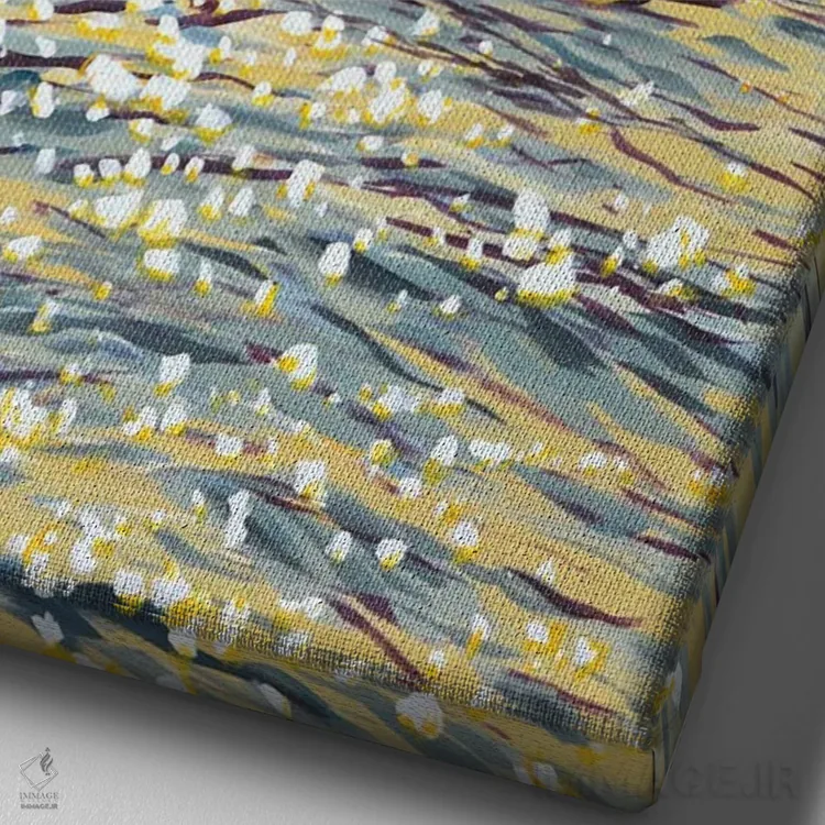 تابلو دکوراتیو درخشش غروب روی آب VII اثر ایرینا کاستسووا - نمای نزدیک بافت بوم