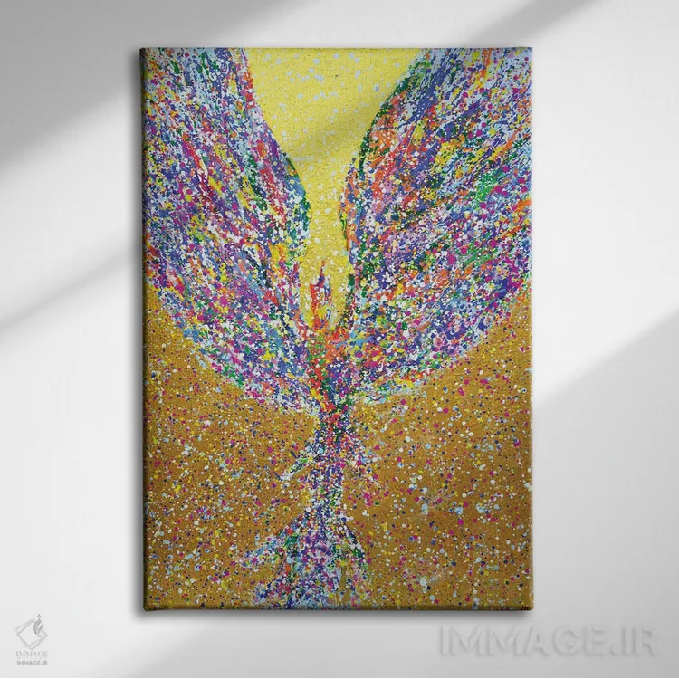 تابلو دکوراتیو ققنوس اثر ایرینا کاستسووا - نمای روبهرو روی دیوار