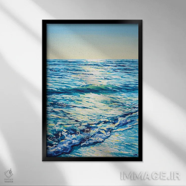 تابلو دکوراتیو دریا III اثر ایرینا کاستسووا - نمای قابدار مشکی