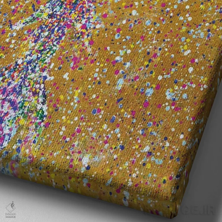 تابلو دکوراتیو ققنوس اثر ایرینا کاستسووا - نمای نزدیک بافت بوم