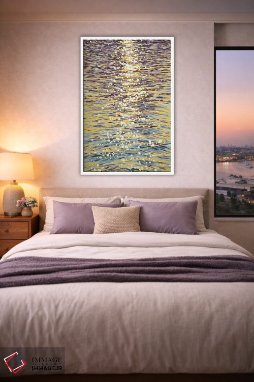 تابلو دکوراتیو درخشش غروب روی آب VII اثر ایرینا کاستسووا - D3W