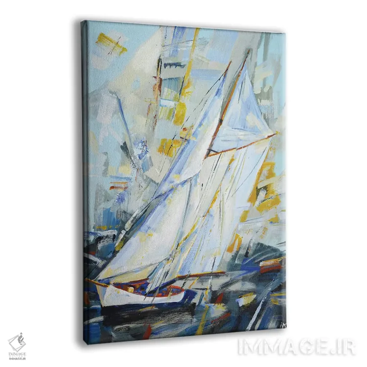 تابلو دکوراتیو بادبان های نقره ای اثر ایرینا کاستسووا - نمای پرسپکتیو محصول