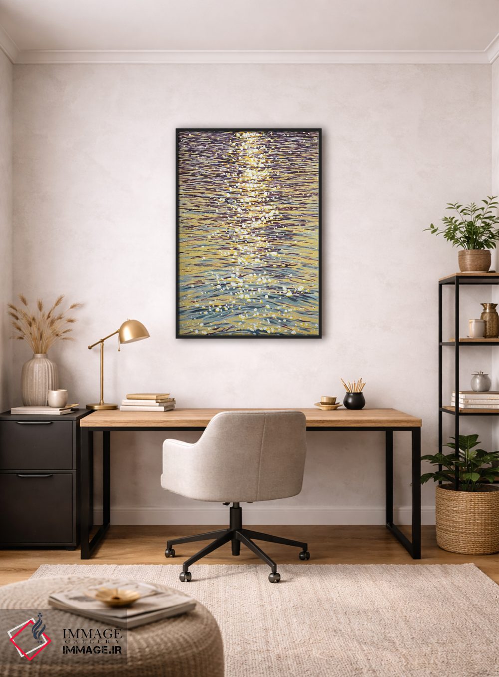 تابلو دکوراتیو درخشش غروب روی آب VII اثر ایرینا کاستسووا - D6B