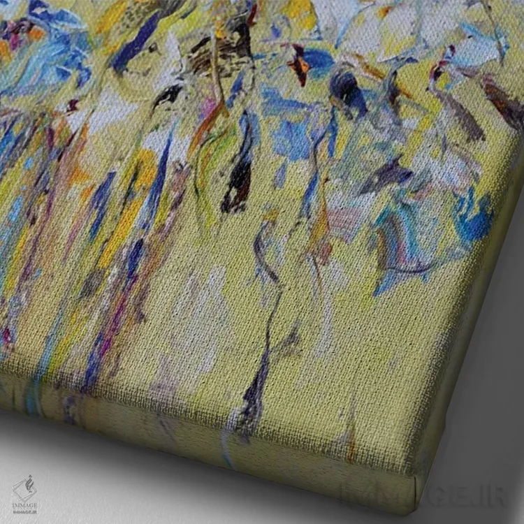 تابلو دکوراتیو دسته گل抽象ی اثر ایرینا کاستسووا - نمای نزدیک بافت بوم