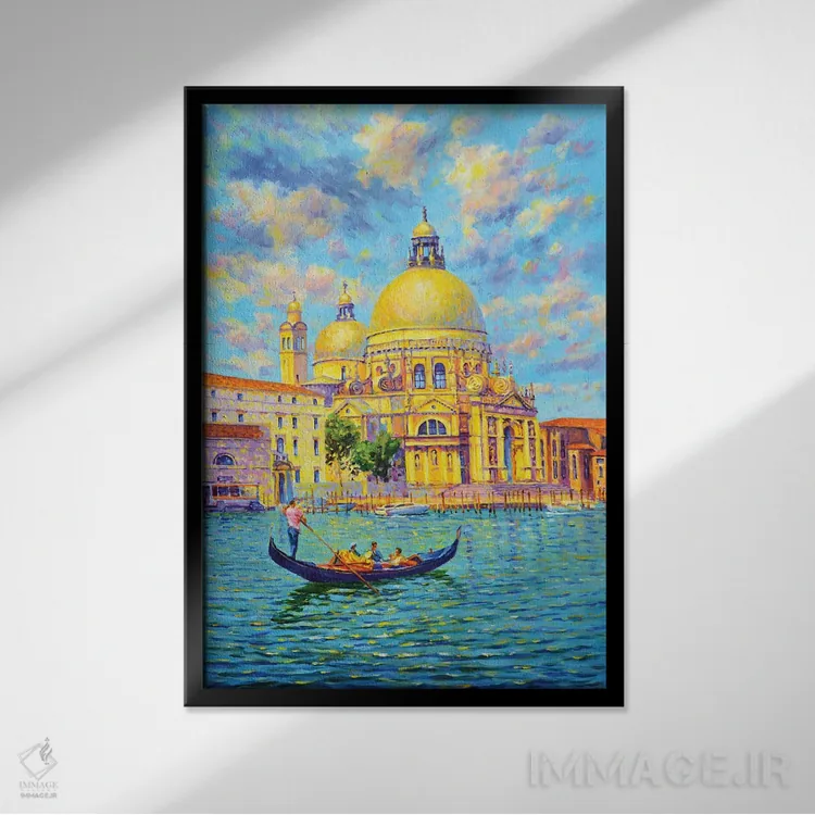 تابلو دکوراتیو ونیز ۳ اثر ایرینا کاستسووا - نمای قابدار مشکی