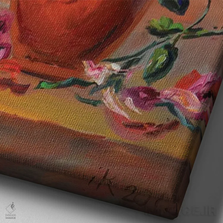 تابلو دکوراتیو شقایق ها V اثر ایرینا کاستسووا - نمای نزدیک بافت بوم