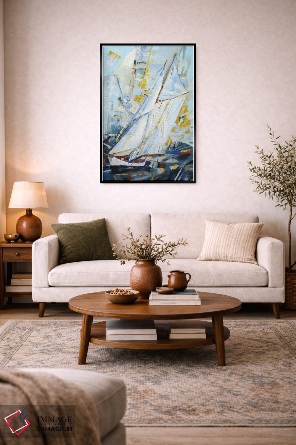 تابلو دکوراتیو بادبان های نقره ای اثر ایرینا کاستسووا - D4B