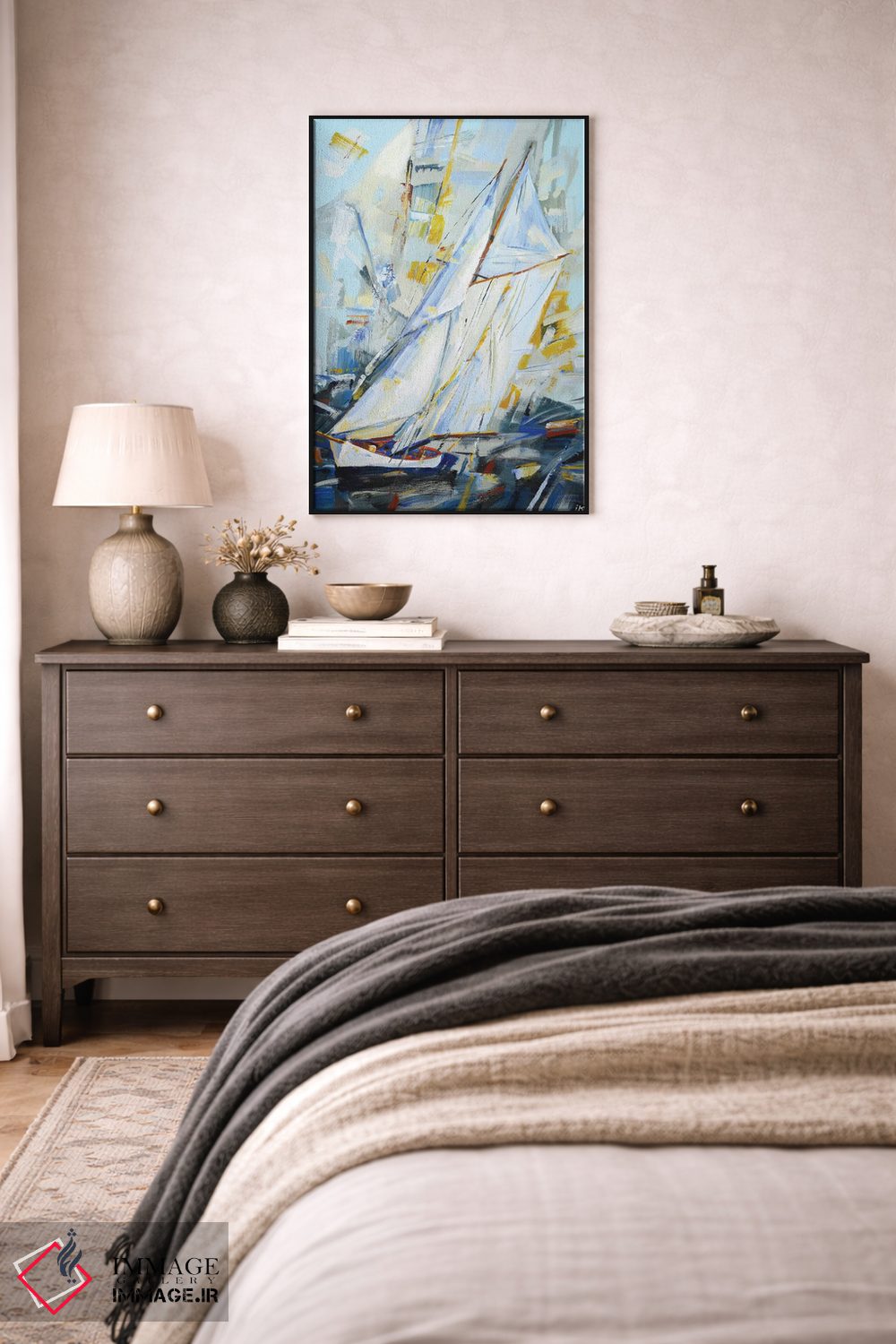 تابلو دکوراتیو بادبان های نقره ای اثر ایرینا کاستسووا - D3B