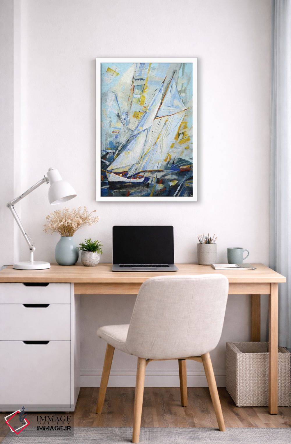 تابلو دکوراتیو بادبان های نقره ای اثر ایرینا کاستسووا - D6W