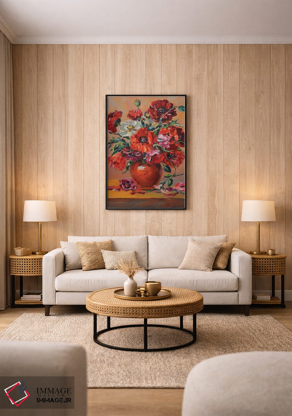 تابلو دکوراتیو شقایق ها V اثر ایرینا کاستسووا - D1B