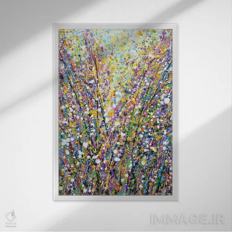 تابلو انتزاعی بیان XXII اثر ایرینا کاستسووا - نمای قابدار سفید