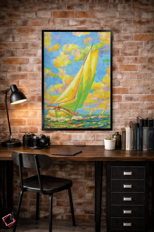 تابلو دکوراتیو مسابقه قایقرانی با نسیم ملایم اثر ایرینا کاستسووا - D4B