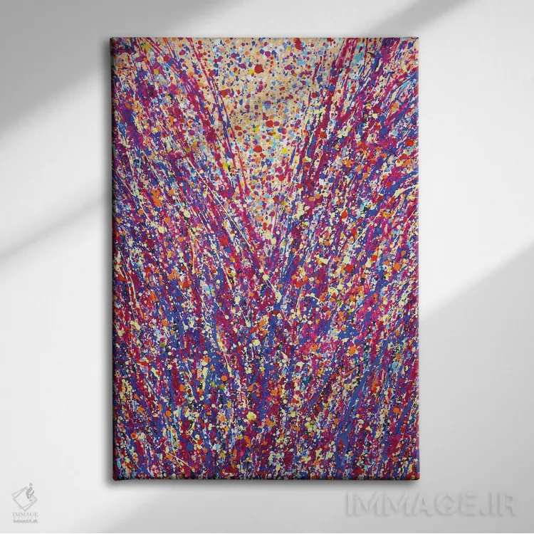 تابلو انتزاعی بیان XX اثر ایرینا کاستسووا - نمای روبهرو روی دیوار
