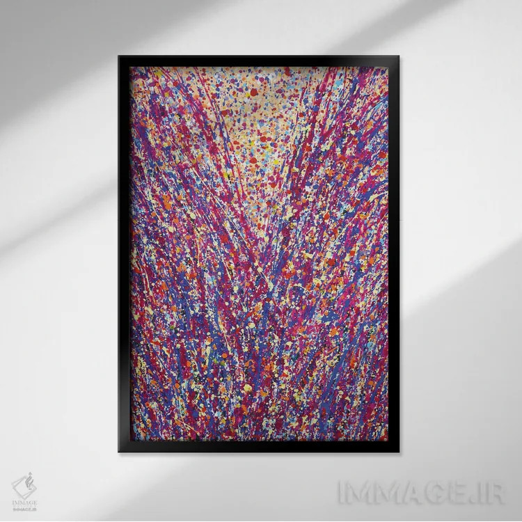 تابلو انتزاعی بیان XX اثر ایرینا کاستسووا - نمای قابدار مشکی