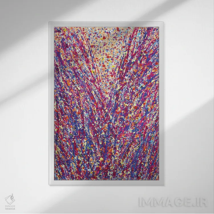 تابلو انتزاعی بیان XX اثر ایرینا کاستسووا - نمای قابدار سفید