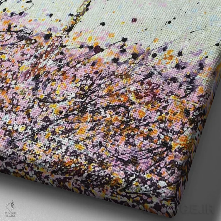 تابلو دکوراتیو چوب اثر ایرینا کاستسووا - نمای نزدیک بافت بوم