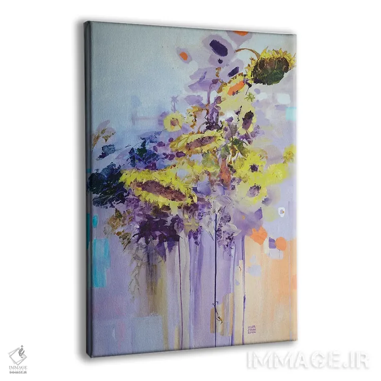 تابلو انتزاعی آفتابگردان ها اثر ایگور ژوک - نمای پرسپکتیو محصول