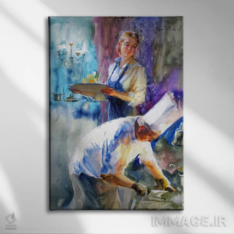 تابلو دکوراتیو موزاییک کافه VIII اثر ایگور ژوک - نمای روبهرو روی دیوار