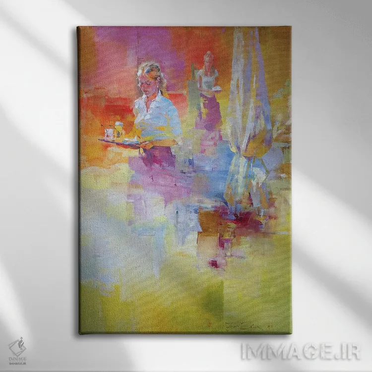 تابلو دکوراتیو موزاییک کافه VII اثر ایگور ژوک - نمای روبهرو روی دیوار