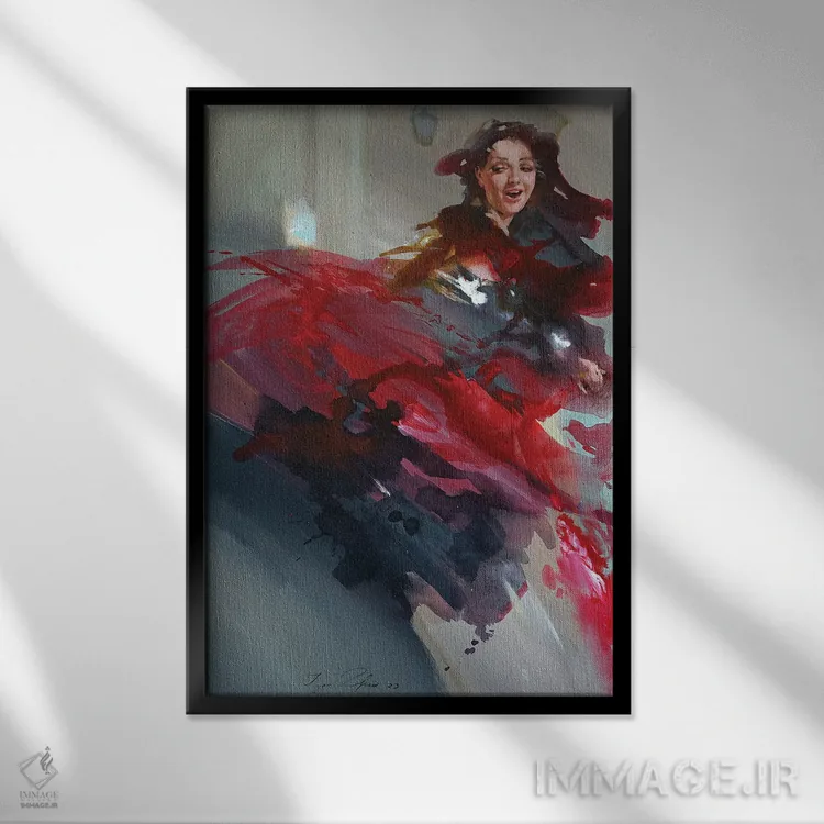 تابلو دکوراتیو رقص اسپانیایی اثر ایگور ژوک - نمای قابدار مشکی