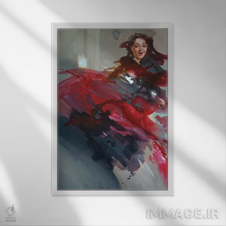 تابلو دکوراتیو رقص اسپانیایی اثر ایگور ژوک - نمای قابدار سفید