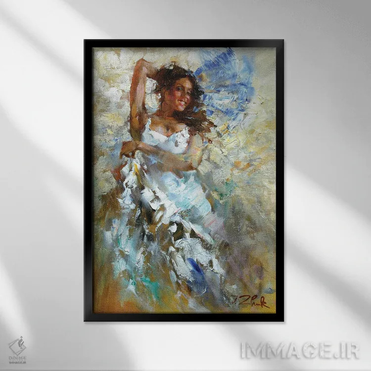 تابلو دکوراتیو در رقص اثر ایگور ژوک - نمای قابدار مشکی