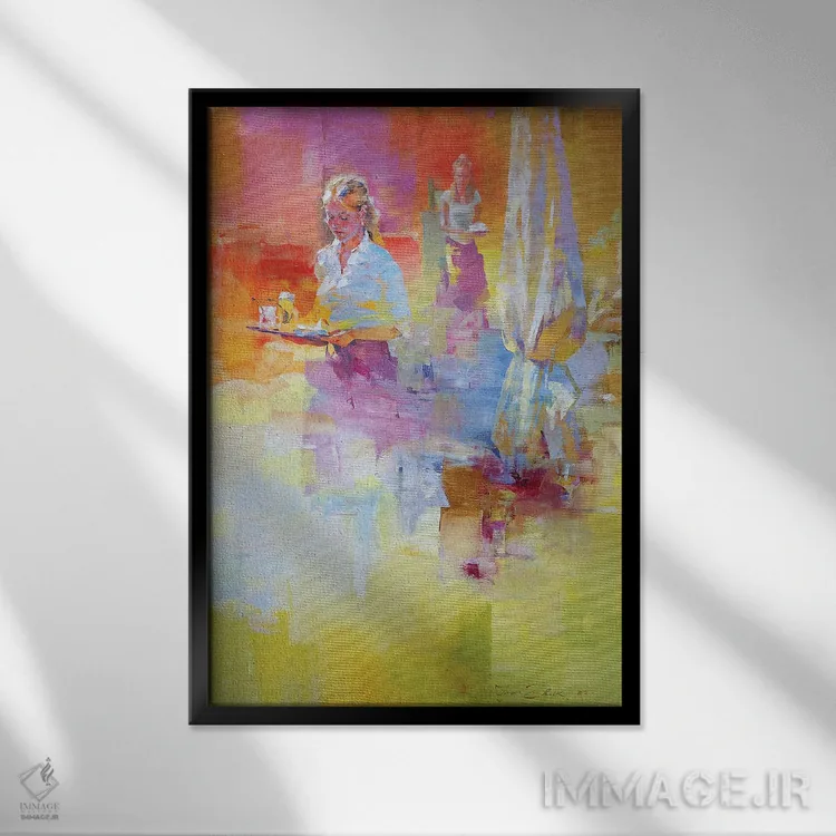 تابلو دکوراتیو موزاییک کافه VII اثر ایگور ژوک - نمای قابدار مشکی