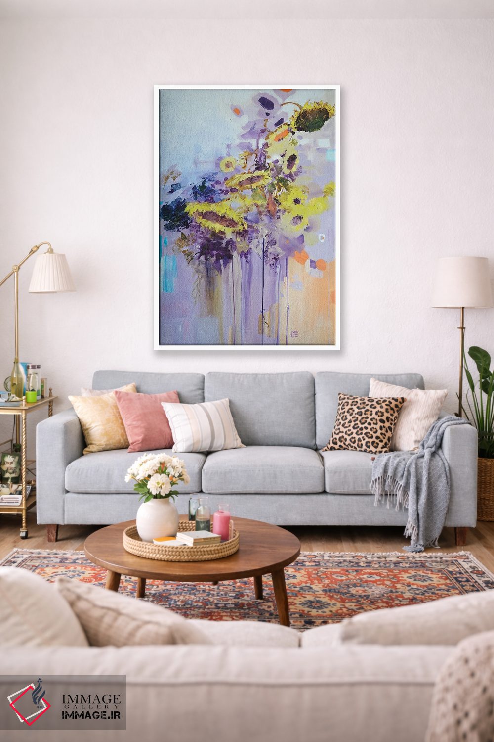 تابلو انتزاعی آفتابگردان ها اثر ایگور ژوک - D1W