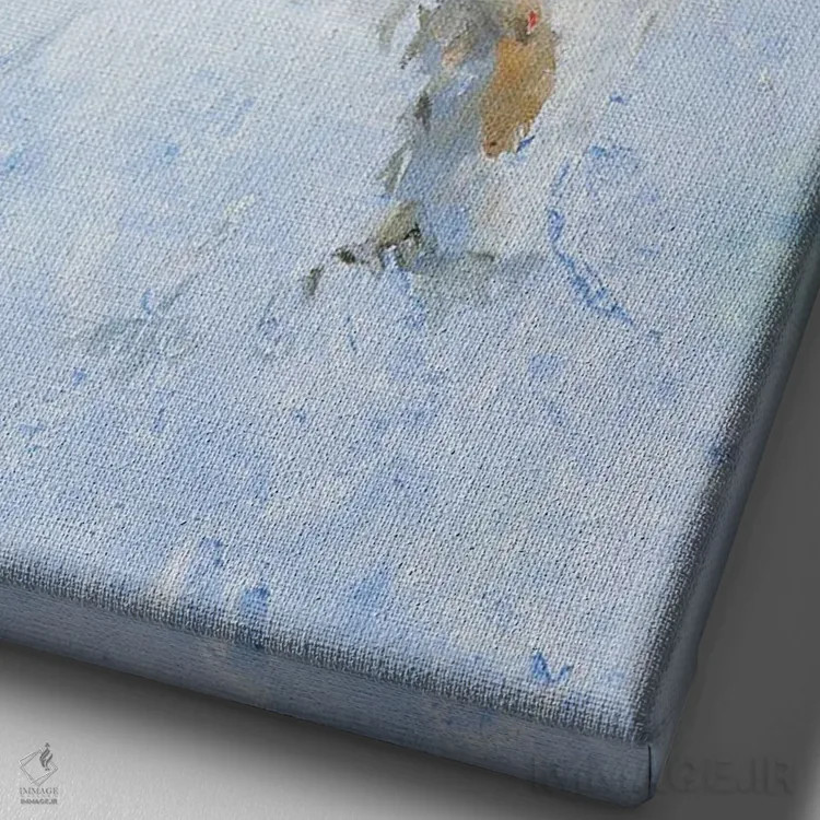 تابلو دکوراتیو خواندن اثر ایگور ژوک - نمای نزدیک بافت بوم