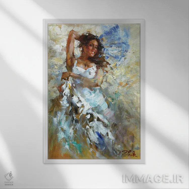 تابلو دکوراتیو در رقص اثر ایگور ژوک - نمای قابدار سفید