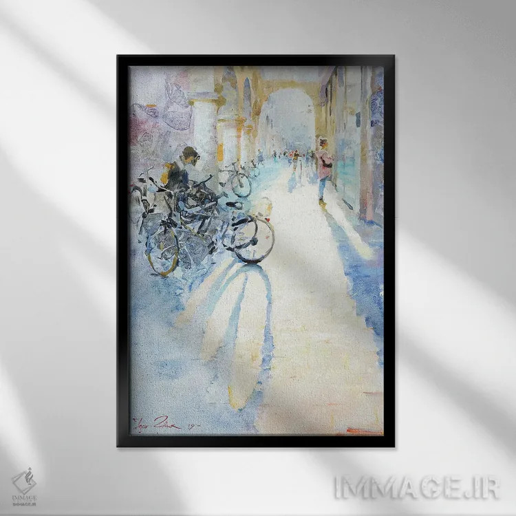 تابلو کلاسیک نور و سایه ها در شهر اثر ایگور ژوک - نمای قابدار مشکی