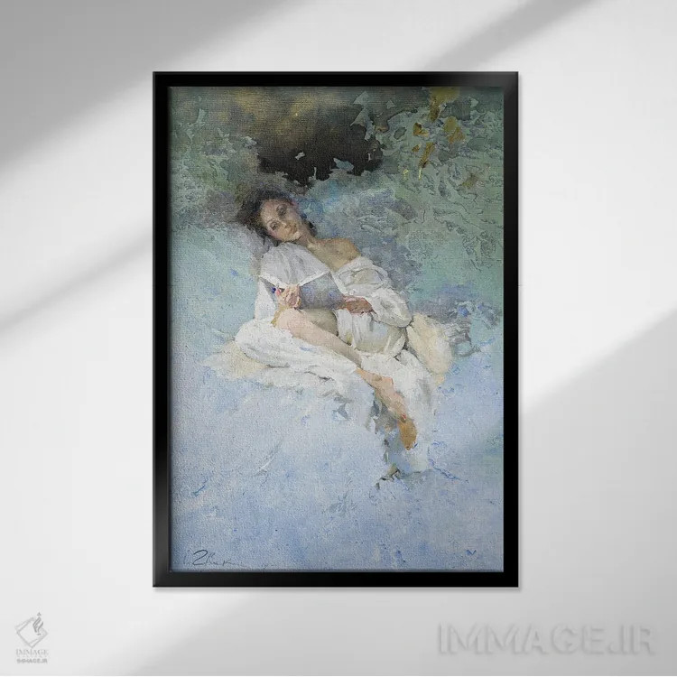 تابلو دکوراتیو خواندن اثر ایگور ژوک - نمای قابدار مشکی