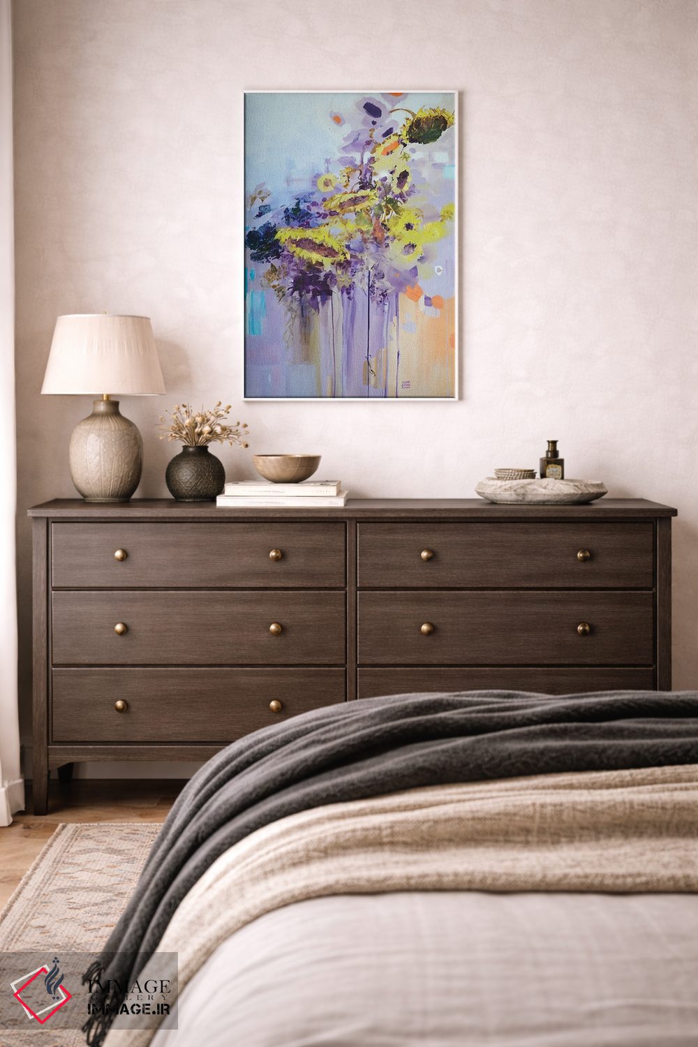 تابلو انتزاعی آفتابگردان ها اثر ایگور ژوک - D3W