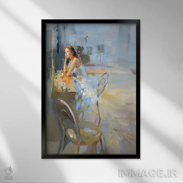 تابلو کلاسیک روبروی آینه اثر ایگور ژوک - نمای قابدار مشکی