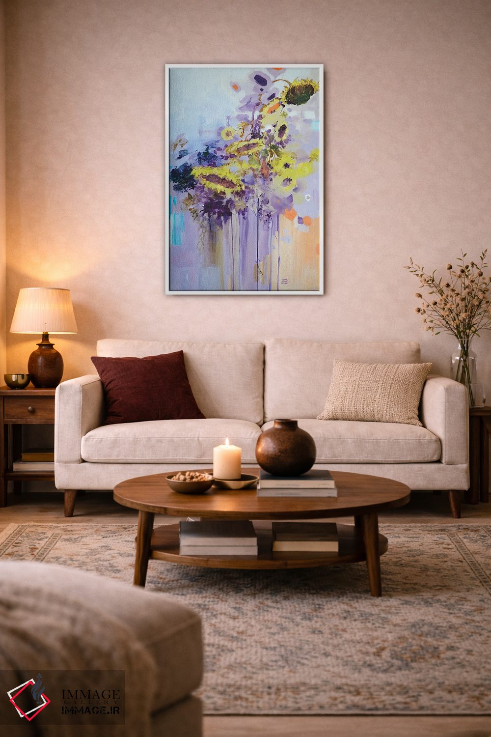 تابلو انتزاعی آفتابگردان ها اثر ایگور ژوک - D4W