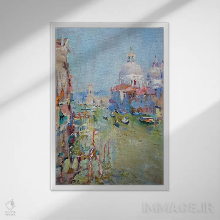 تابلو دکوراتیو ونیز ۲ اثر ایگور ژوک - نمای قابدار سفید